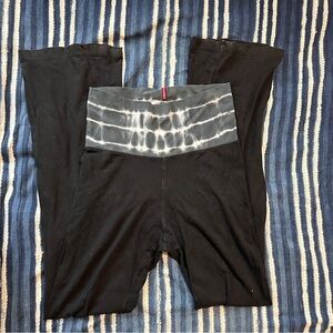 Hard tail Black Tie-Dye Waistband Leggings